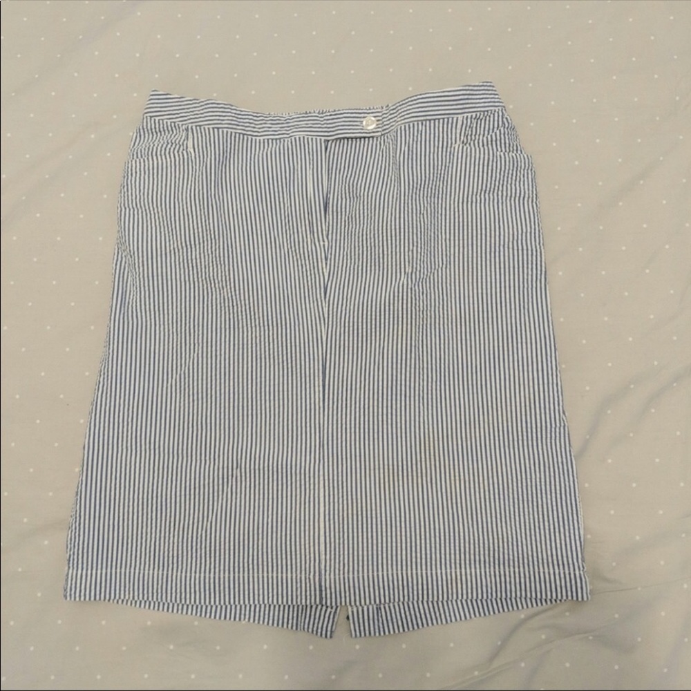 Seersucker maternity skirt